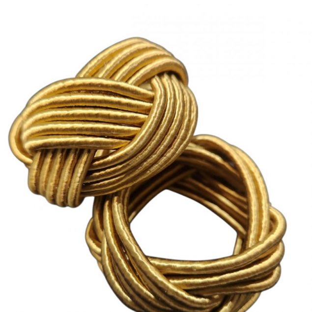 Porta-guardanapo fios de seda Dourado Antigo