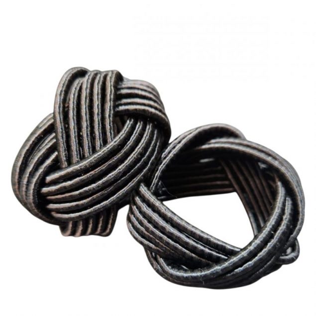 Porta-guardanapo fios de seda Preto