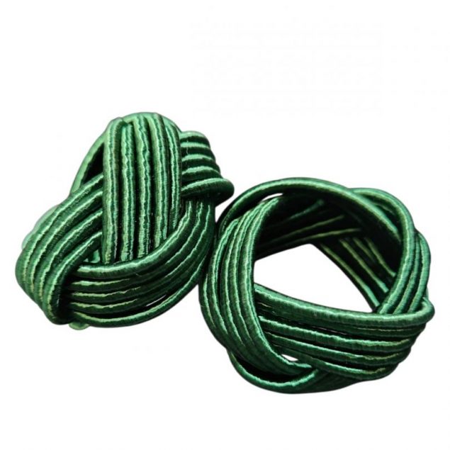 Porta-guardanapo fios de seda Verde